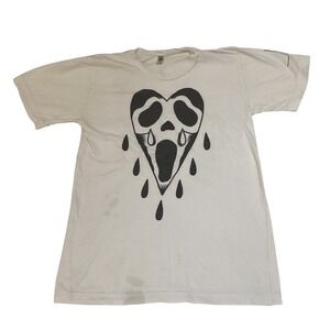 American Apparel Heart Scream Graphic T Shirt Size S *as is